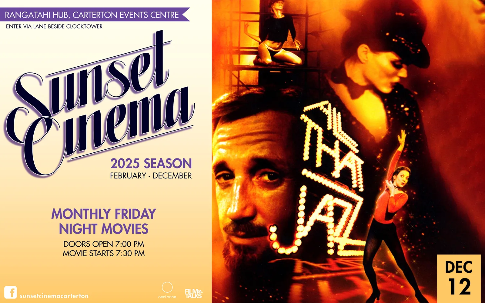 sunset cinema 2025 whats on DEC