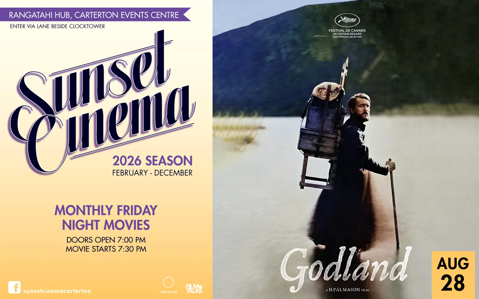 sunset cinema 2026 whats on aug